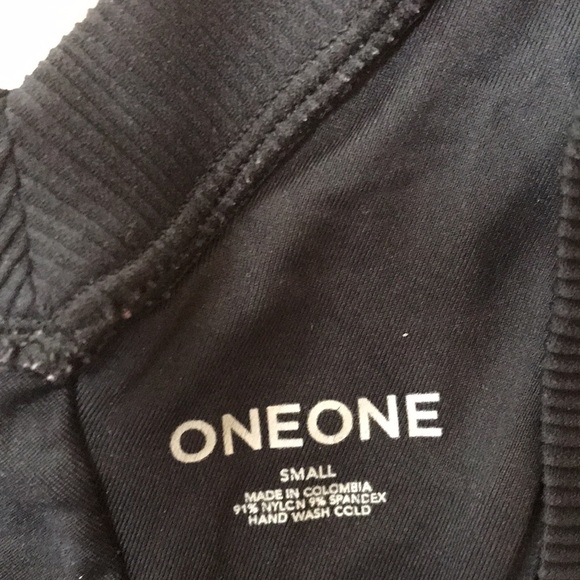 One One small black ribbed bikini bottom. - Picture 3 of 4